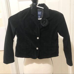 NWOT Gap Kids Black Jacket with Decorative Flower